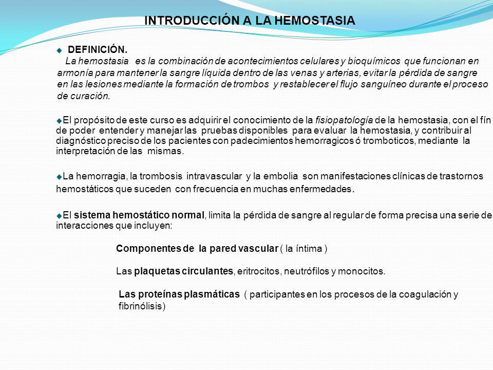 Concepto hemostasia